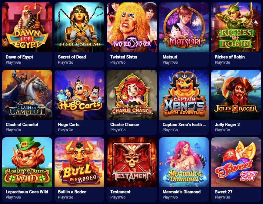 Catálogo de juegos de demostración de Spinay Casino