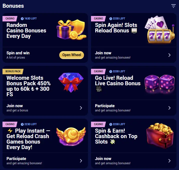 Get Spinay Casino Bonuses