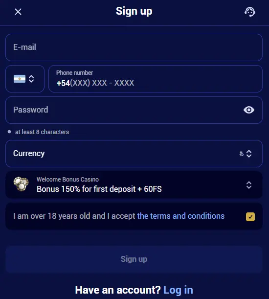 Quickly Create a Spinay Casino Account